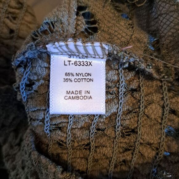 Zenana Light Olive Plus Size Bralette GORGEOUS LACE - Picture 6 of 10